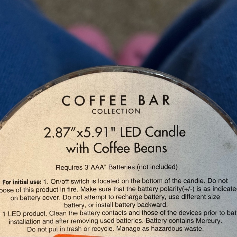 Yellow and Brown Coffee Beans Scented Battery Operated Candles - Picture 4 of 4